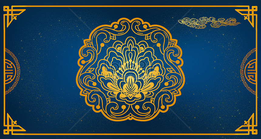 Chinese Style Blue Background Download Free | Banner Background Image