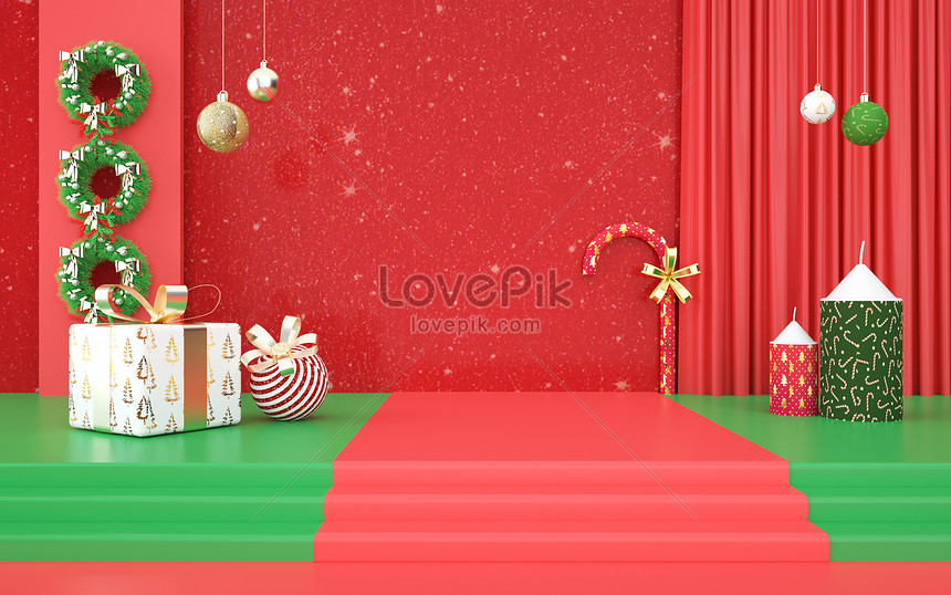 3d Christmas Show Background Creative Image Picture Free Download 401615546 Lovepik Com