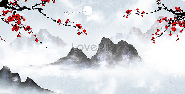Chinese style landscape painting illustration image_picture free ...