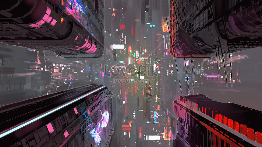 Cyberpunk Neon City Illustration Image Picture Free Download 401621594 Lovepik Com