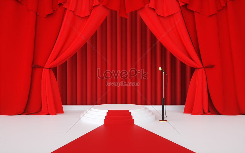 Annual meeting stage background creative image_picture free download  