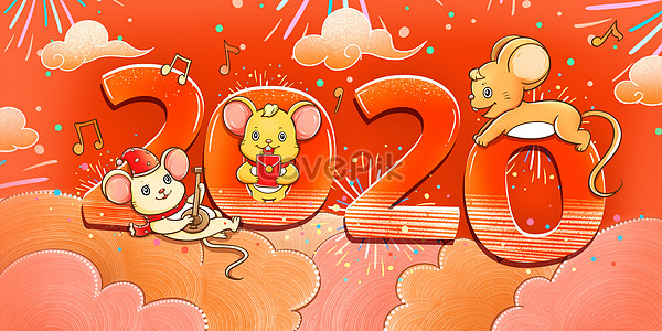 2020 year of the mouse illustration september calendar illustration ...