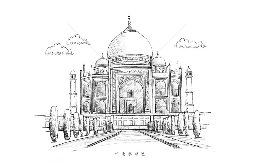 My Soul On Canvas మనః ఫలకం: Taj Mahal - a sketch 2...