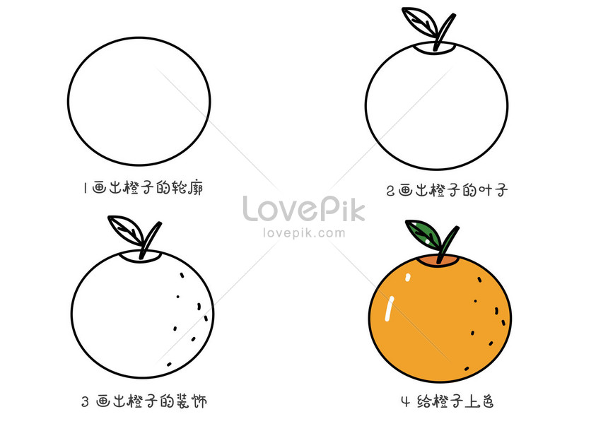 Orange Drawing - How To Draw An Orange Step By Step