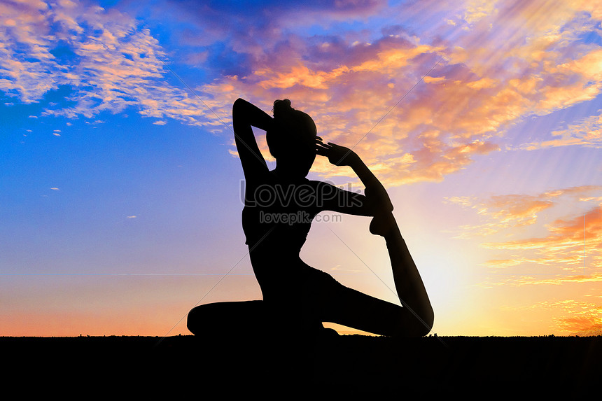 Hình Nền Tập Thể Dục Yoga Dưới ánh Hoàng Hôn Tải Về Miễn Phí, Hình ...