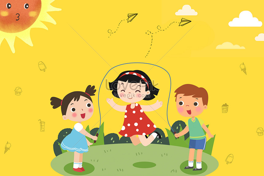 رسم اطفال يلعبون في الحديقة Sabdoot