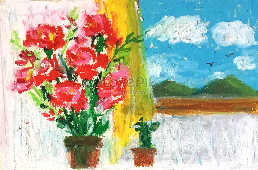 Kids Art Project: Create a Floral Landscape With Oil Pastels, Em Winn