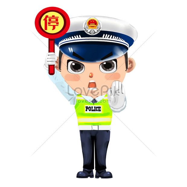 El Tío De La Policía De Tránsito Dirige El Estacionamiento | PSD  ilustraciones imagenes descarga gratis - Lovepik