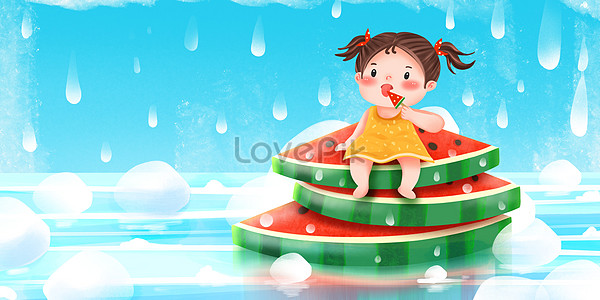 Summer Watercolor Collection with Watermelon,lemon,flamingo and Ice  Creame.Vector Illustration for Icon,logo,sticker,printable, Stock Vector -  Illustration of iconlogostickerprintable, lemon: 174258297