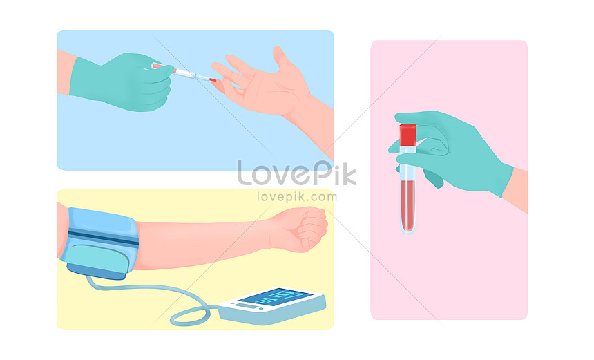 Diagram of blood pressure blood test illustration image_picture free ...