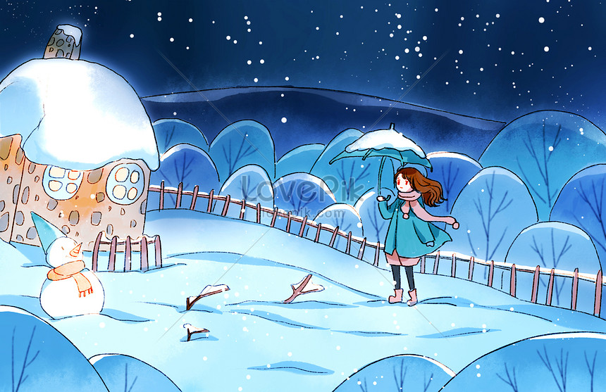 Fairy Tale World In Heavy Snow Illustration Image Picture Free Download Lovepik Com