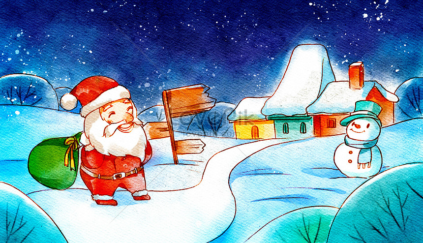 A Realistic Drawing of a Retro Christmas Scene · Creative Fabrica