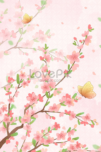 春の手描き桃の花のイラストイメージ 図 Id Prf画像フォーマットpsd Jp Lovepik Com