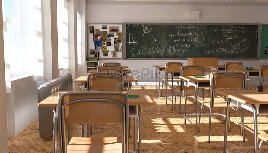 School classroom scene creative image_picture free download 401914183 ...