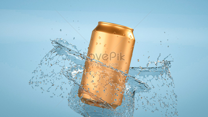 Summer ice drink easy pull pot advertising background creative  image_picture free download 