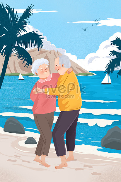 Amar A Las Parejas Para Ir A La Playa | PSD ilustraciones imagenes descarga  gratis - Lovepik