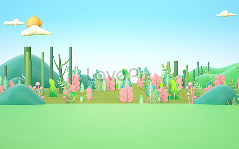 3d cartoon spring background creative image_picture free download  