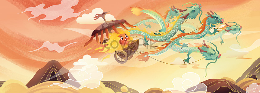 Childrens picture book chinese style traditional mythology houyi ...