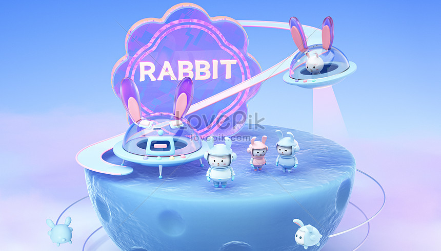 ฟรี รูปC4d Creative Rabbit Star Scene, ภาพที่สร้างสรรค์และดีที่สุดบน ...