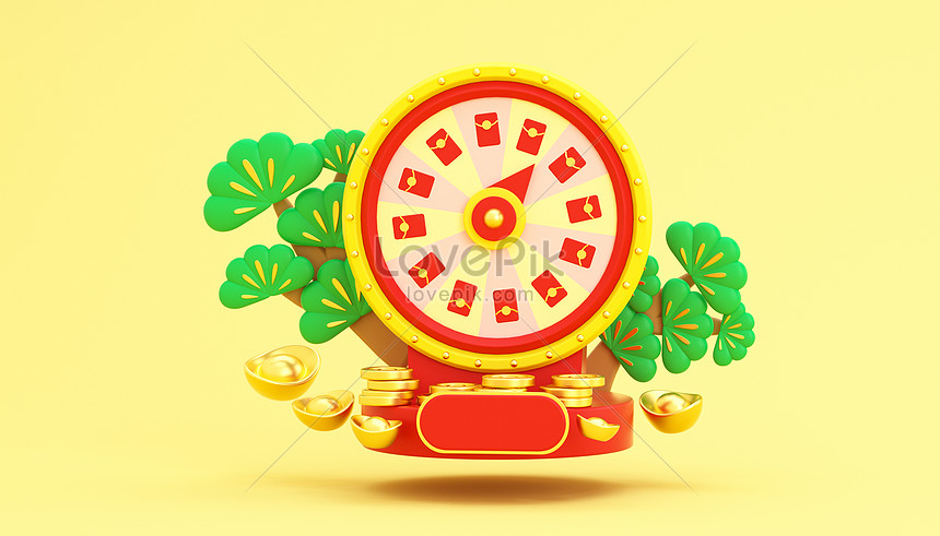 C4d new year event lottery machine creative image_picture free download ...