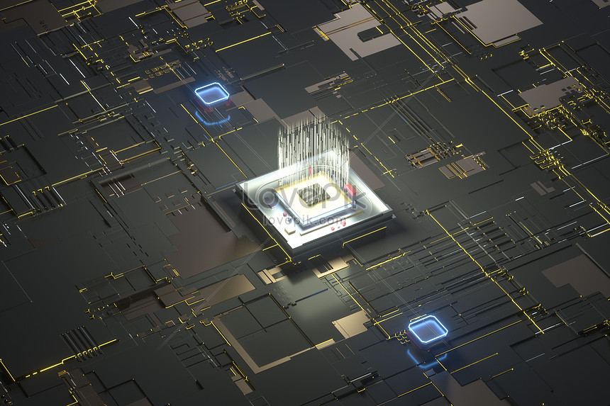 Mechanical technology chip 3d elements creative image_picture free ...