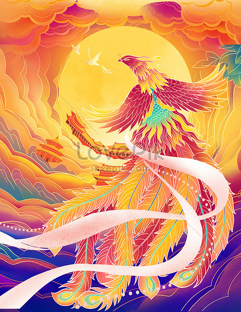 Phoenix chinese style pattern illustration image_picture free download ...