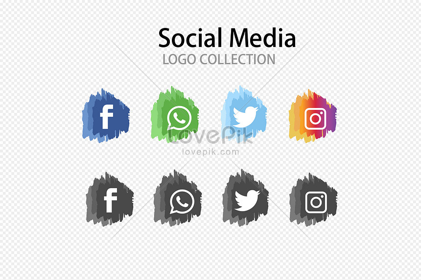 Multilayer Overlay Watercolor Social Media Icon Design Png Image Picture Free Download Lovepik Com