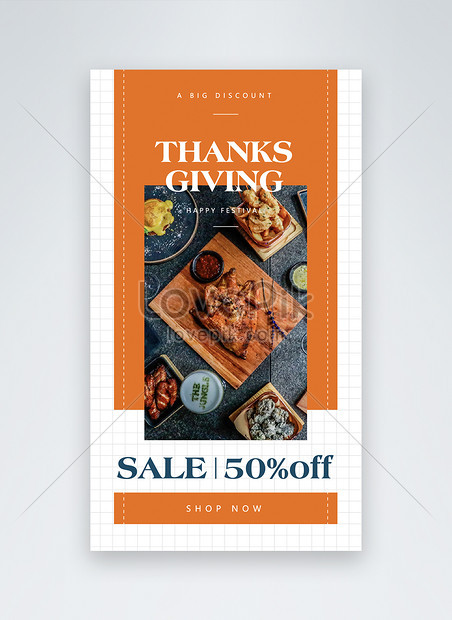 Fashion Style Thanksgiving Promotion Instagram Post Template, book story instagram templates, cover instagram templates, festival instagram