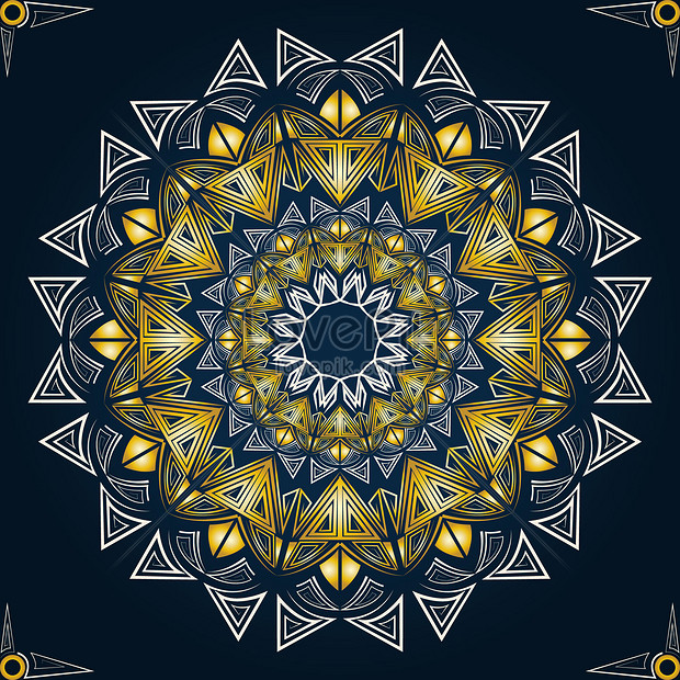 Mandala pattern vector illustration image_picture free download 