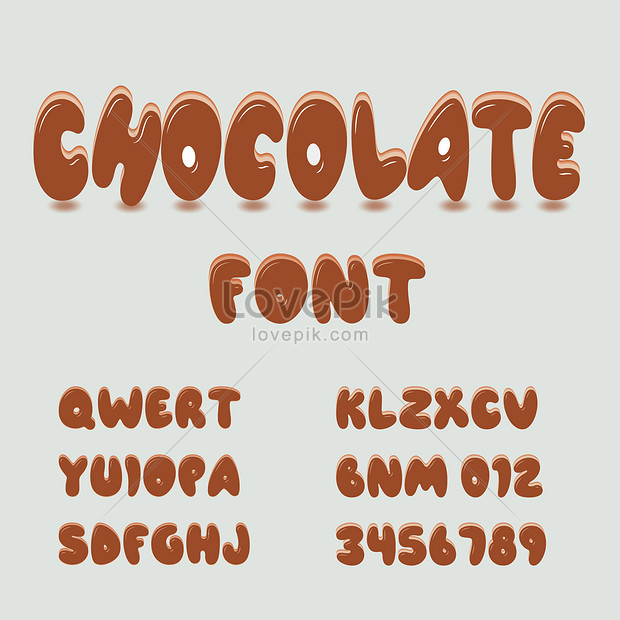 Cartoon chocolate style fonts effect graphics image_picture free ...