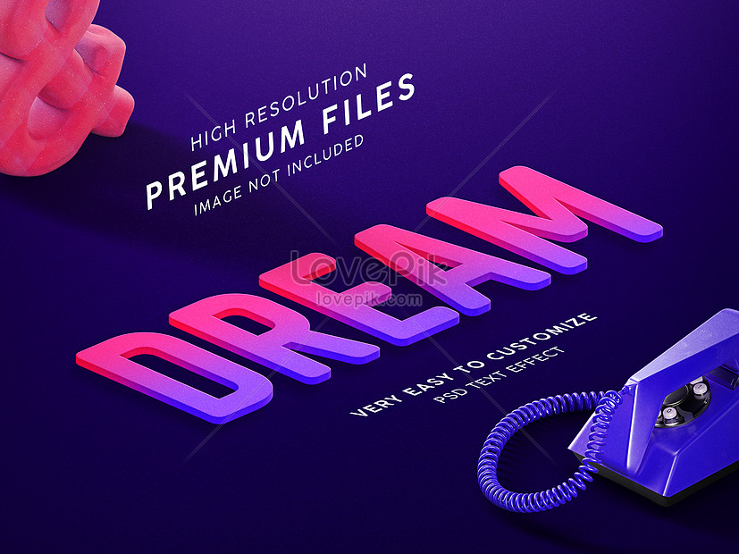 Download Dream purple fire 3d text effect mockup creative image ...