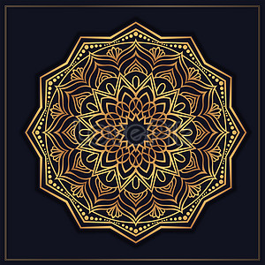 Golden floral mandala vector illustration image_picture free download ...