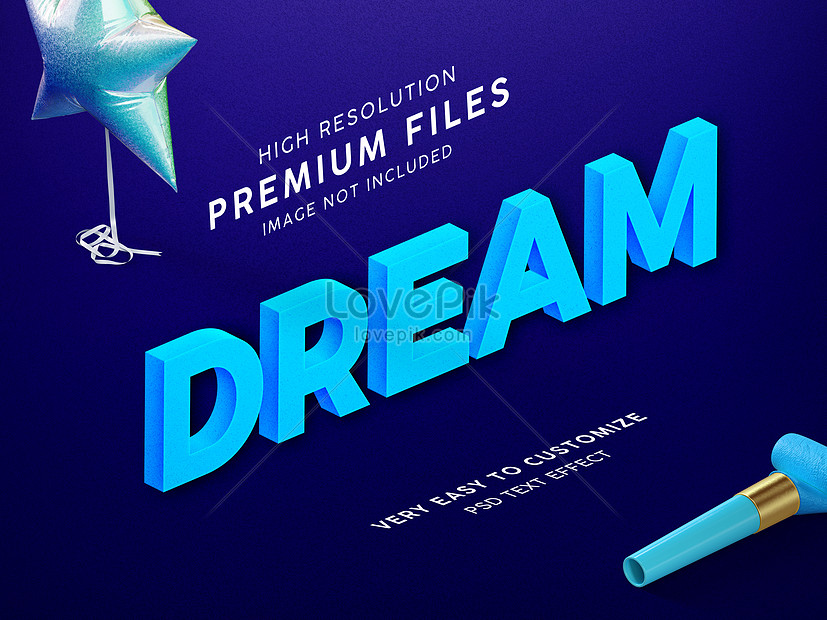 Download Blue Dream 3d Text Effect Mockup Creative Image Picture Free Download 450010268 Lovepik Com