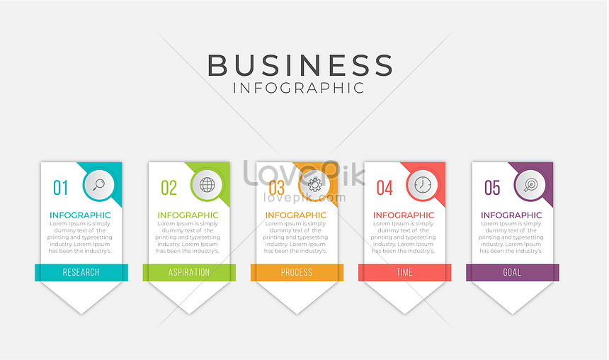 Colorful Business Infographic Work Steps Vector Illustration Image Picture Free Download Lovepik Com
