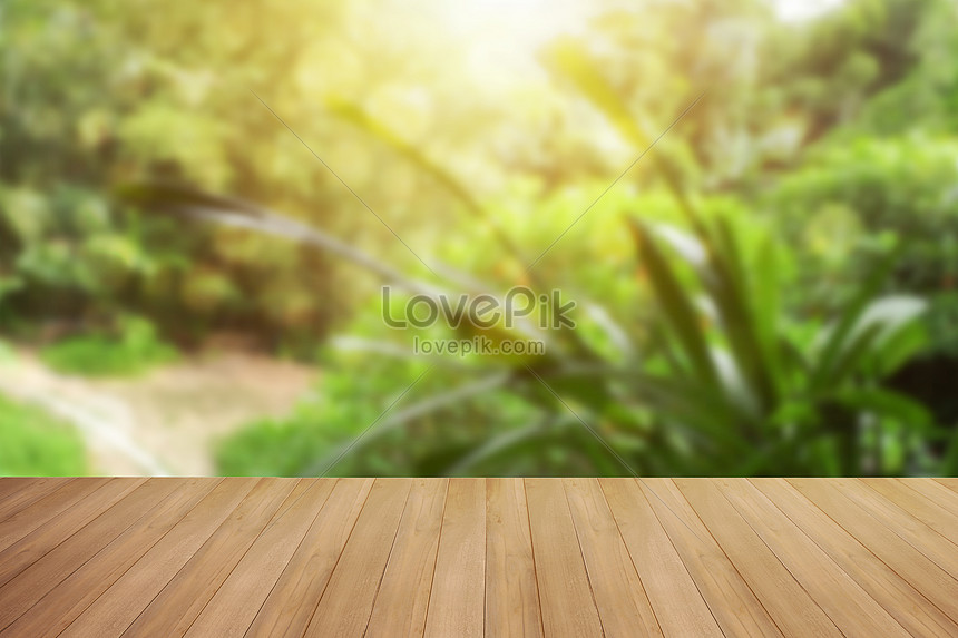 Wooden floor with blur natural background creative image_picture free  download 