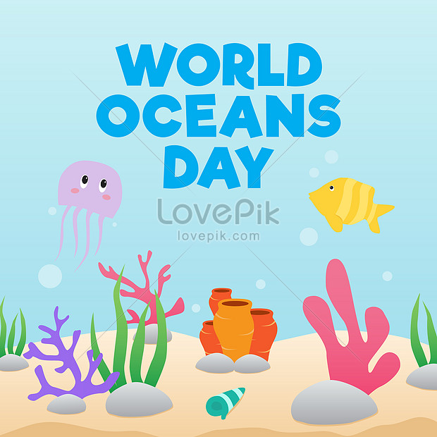 Vector De Dibujos Animados Del Día Mundial De Los Océanos | PSD  ilustraciones imagenes descarga gratis - Lovepik