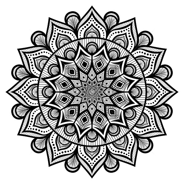 Black And White Ornamental Mandala Background Download Free | Banner  Background Image on Lovepik | 450013865