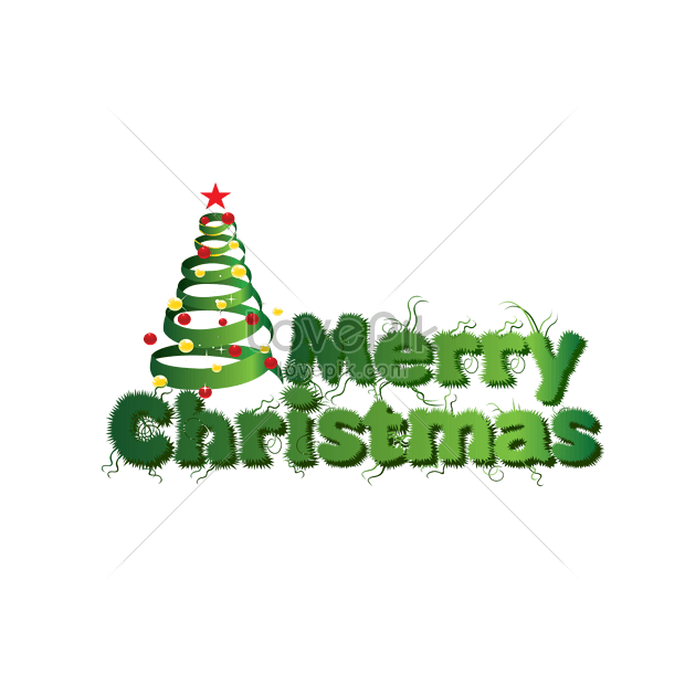 Creative Green Tree Merry Christmas Font Effect Design Graphics Image Picture Free Download Lovepik Com