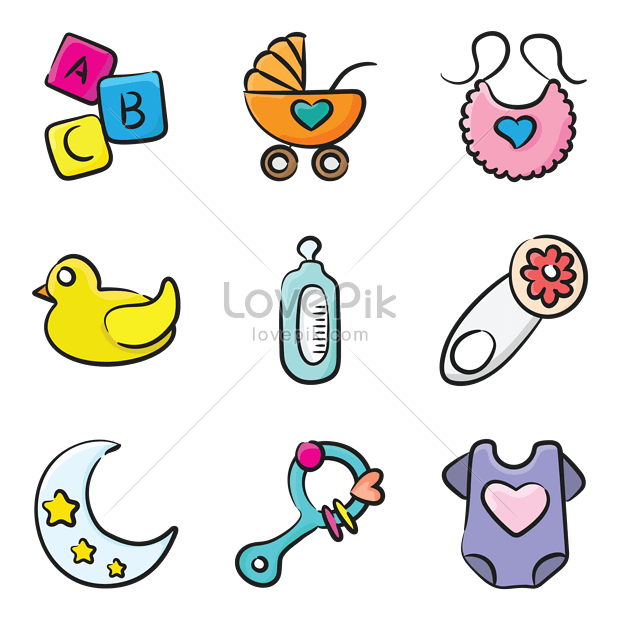 Colorful Childhood Doodle Icons Png Image Picture Free Download 450030814 Lovepik Com