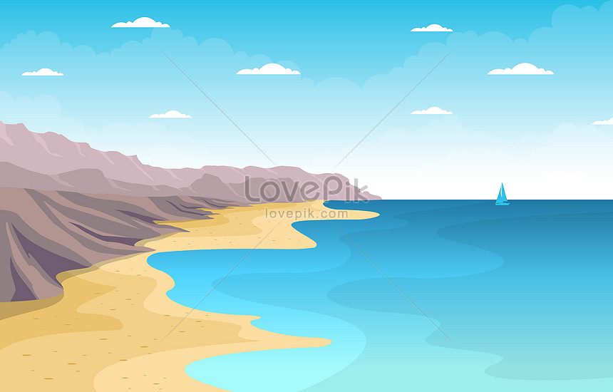 Vector Phong Cảnh Bãi Biển Đẹp Hình ảnh | Định dạng hình ảnh JPG,EPS  450043570