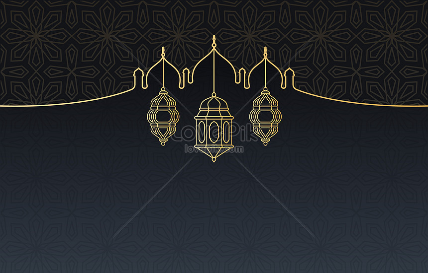 Black Ramadan Kareem Islamic Arabic Lantern Background Download Free |  Banner Background Image on Lovepik | 450043817
