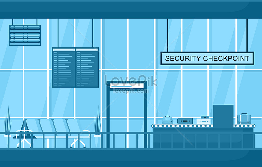 airport security checkpoint clipart