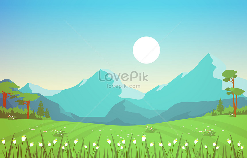 Màu Xanh Lá Cây Núi Thiên Nhiên Trường đất Bầu Trời Phong Cảnh Vector Hình  ảnh | Định dạng hình ảnh JPG,EPS 450049303