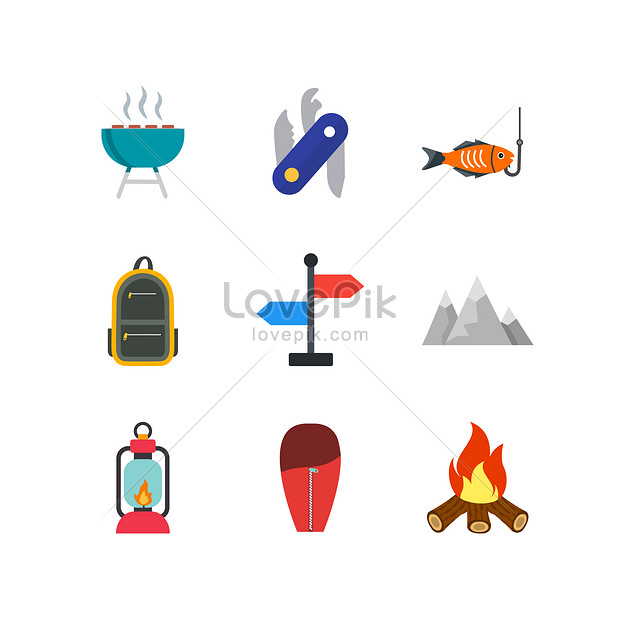 Camping equipment Vectors & Illustrations for Free Download