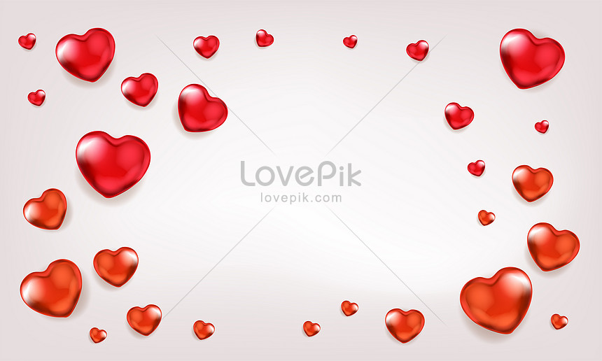  Dia De San Valentin Blanco Con Corazones Rojos Imagen de Fondo Gratis Descargar en Lovepik
