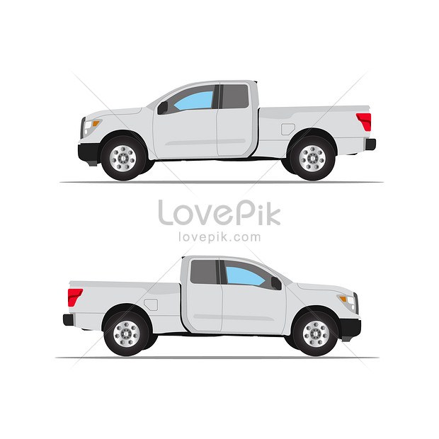 Cartoon pickup truck illustration image_picture free download  