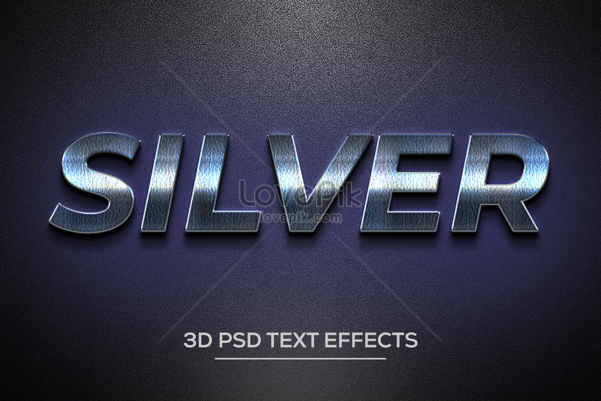 silver text effect photoshop free download
