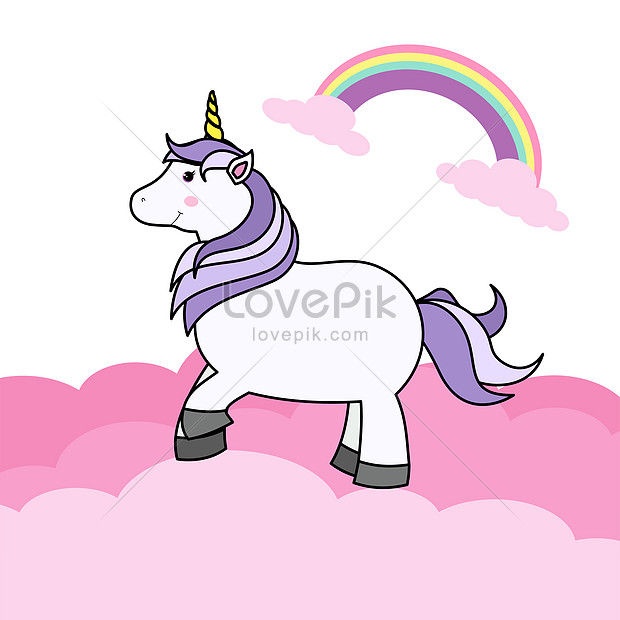Unicornio De Dibujos Animados Lindo | PSD ilustraciones imagenes descarga  gratis - Lovepik
