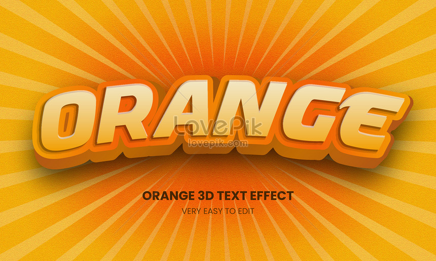 Orange 3d Text Effect Larawan_Numero ng Creative_Format ng larawan JPG ...