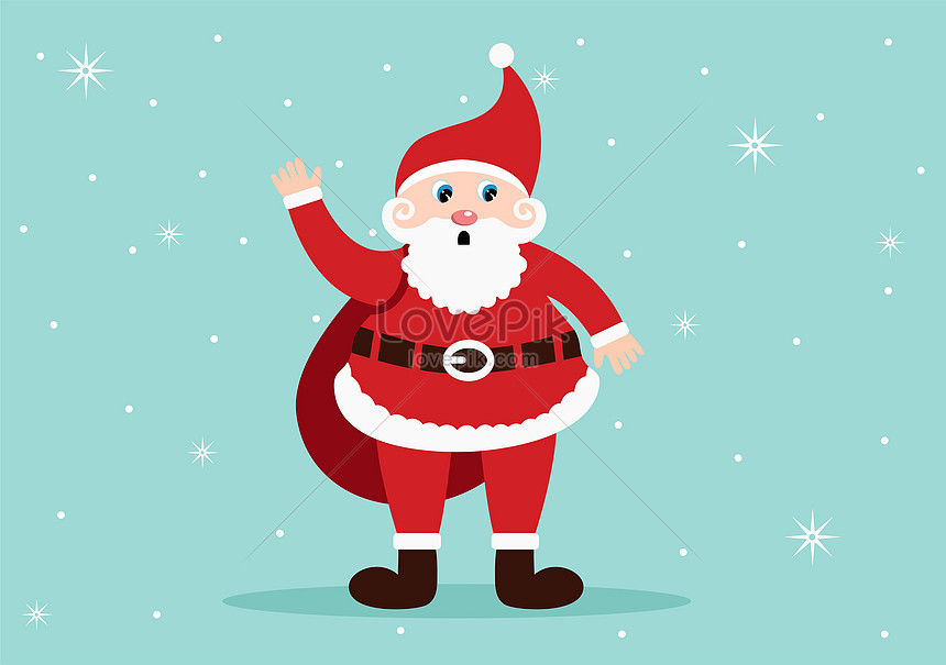Nền Xanh Với Giáng Sinh Santa Claus Vector Hình ảnh | Định dạng ...